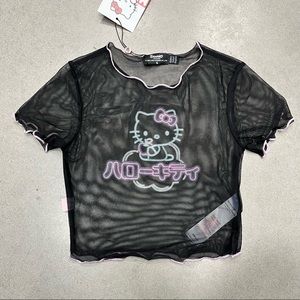 Hello Kitty Sheer Crop Top